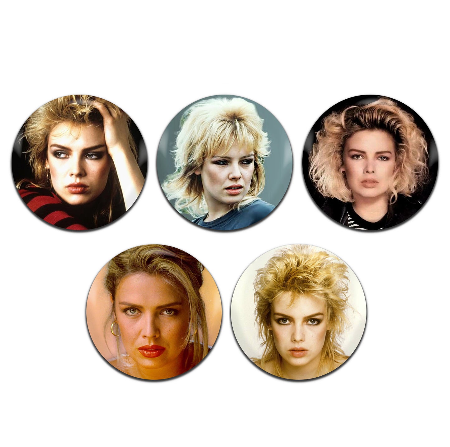 Kim Wilde New Wave Synth Pop 80's 90's 25mm / 1 Inch D-pin Button Badges (5x Set)