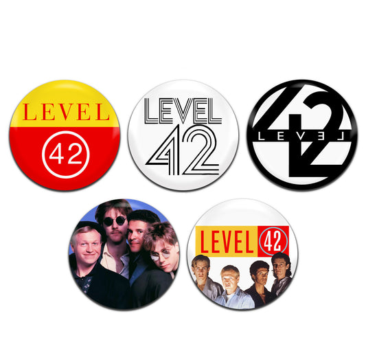 Level 42 New Wave Synth Pop Jazz Funk Band 80's 90's 25mm / 1 Inch D-pin Button Badges (5x Set)