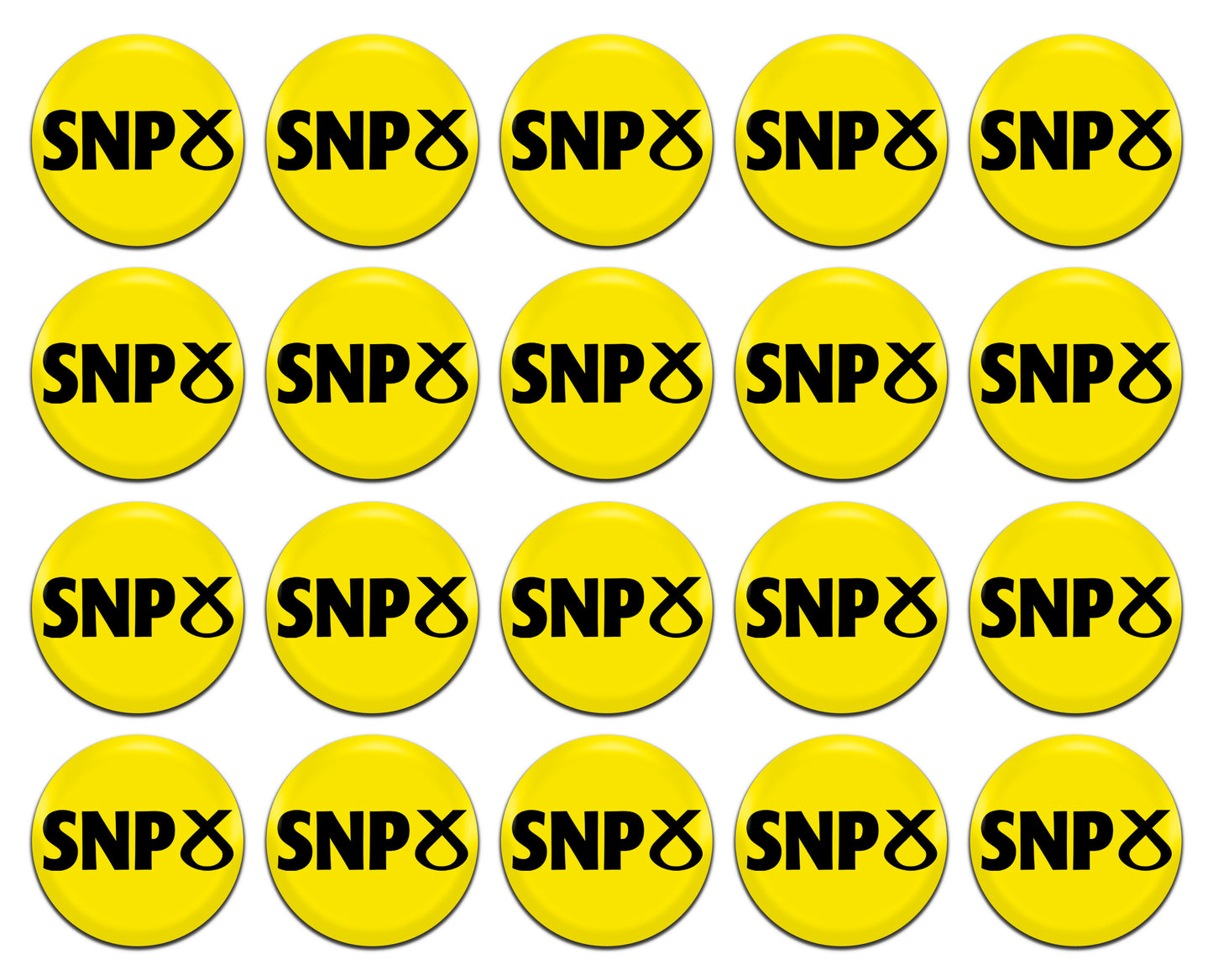 SNP Scottish National Party 25mm / 1 Inch D-Pin Button Badges (20x Set)