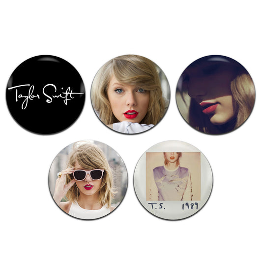 Taylor Swift Pop Country Singer 00's 25mm / 1 Inch D-Pin Button Badges (5x Set)