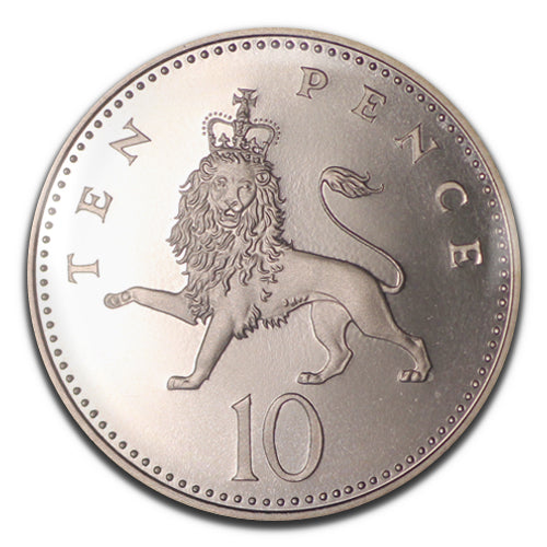 10 Pence Coin Novelty 25mm / 1 Inch D-pin Button Badge