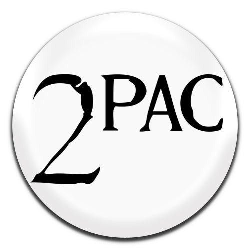 2Pac Hip Hop Rap Artist 90's White 25mm / 1 Inch D-pin Button Badge