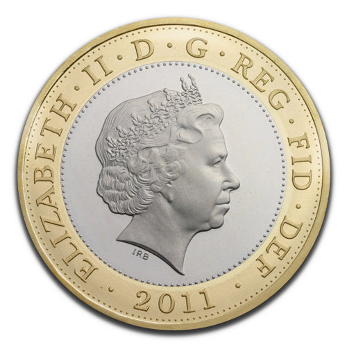 2 Pound Coin Novelty 25mm / 1 Inch D-pin Button Badge