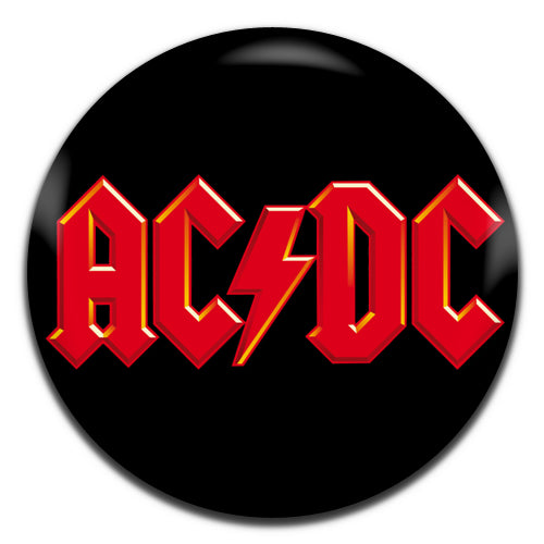 ACDC Heavy Rock Band Metal 70's Black 25mm / 1 Inch D-pin Button Badge