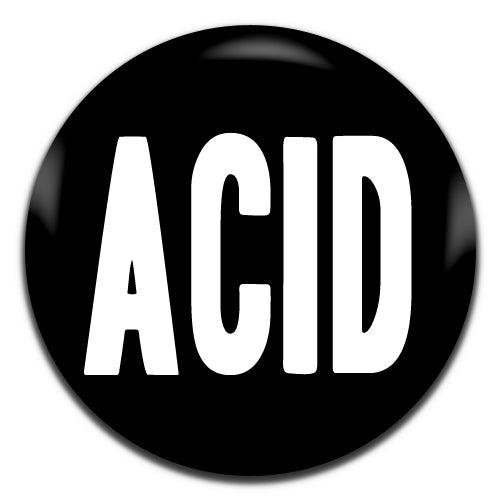 Acid Black 25mm / 1 Inch D-pin Button Badge