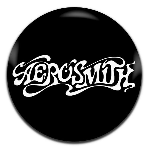 Aerosmith Heavy Rock Band 80's Black 25mm / 1 Inch D-pin Button Badge