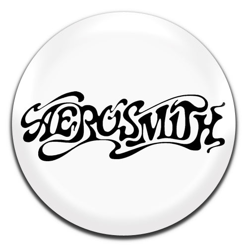 Aerosmith Heavy Rock Band 80's White 25mm / 1 Inch D-pin Button Badge