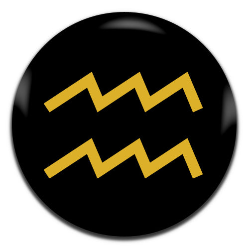 Aquarius Star Sign Gold 25mm / 1 Inch D-pin Button Badge