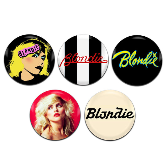 Blondie Punk Rock Pop Band 70's 80's 25mm / 1 Inch D-Pin Button Badges (5x Set)