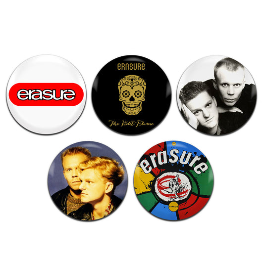 Erasure Synth Pop Dance 80's 25mm / 1 Inch D-Pin Button Badges (5x Set)