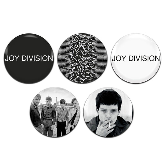 Joy Division Post Punk New Wave Rock Band 70's 25mm / 1 Inch D-Pin Button Badges (5x Set)