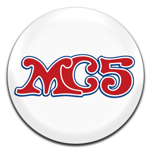 MC5 Garage Rock Psych Band 60's White 25mm / 1 Inch D-pin Button Badge