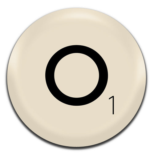 Scrabble O Letter Board Game Novelty 25mm / 1 Inch D-pin Button Badge