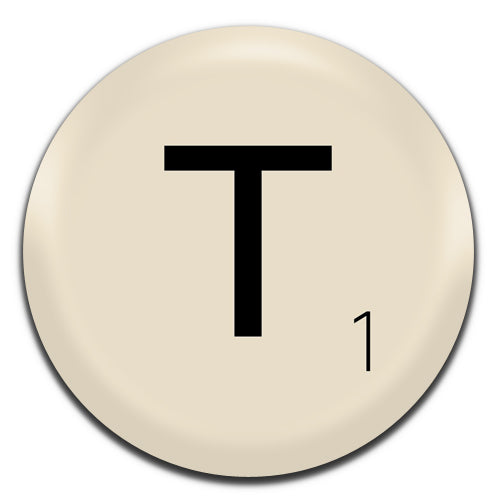 Scrabble T Letter Board Game Novelty 25mm / 1 Inch D-pin Button Badge