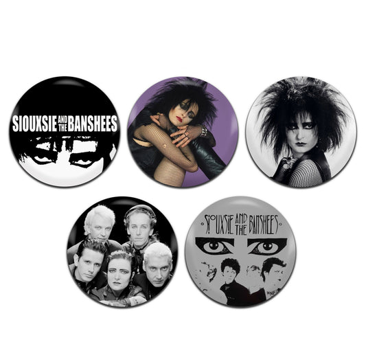 Siouxie and the Banshees Punk Rock New Wave Goth 80's 25mm / 1 Inch D-Pin Button Badges (5x Set)