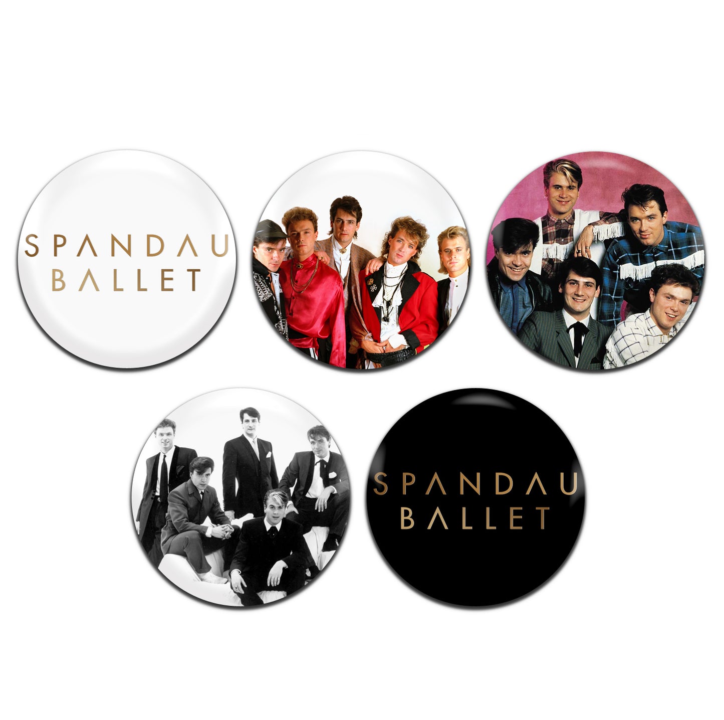 Spandau Ballet New Wave Pop 80's 25mm / 1 Inch D-Pin Button Badges (5x Set)