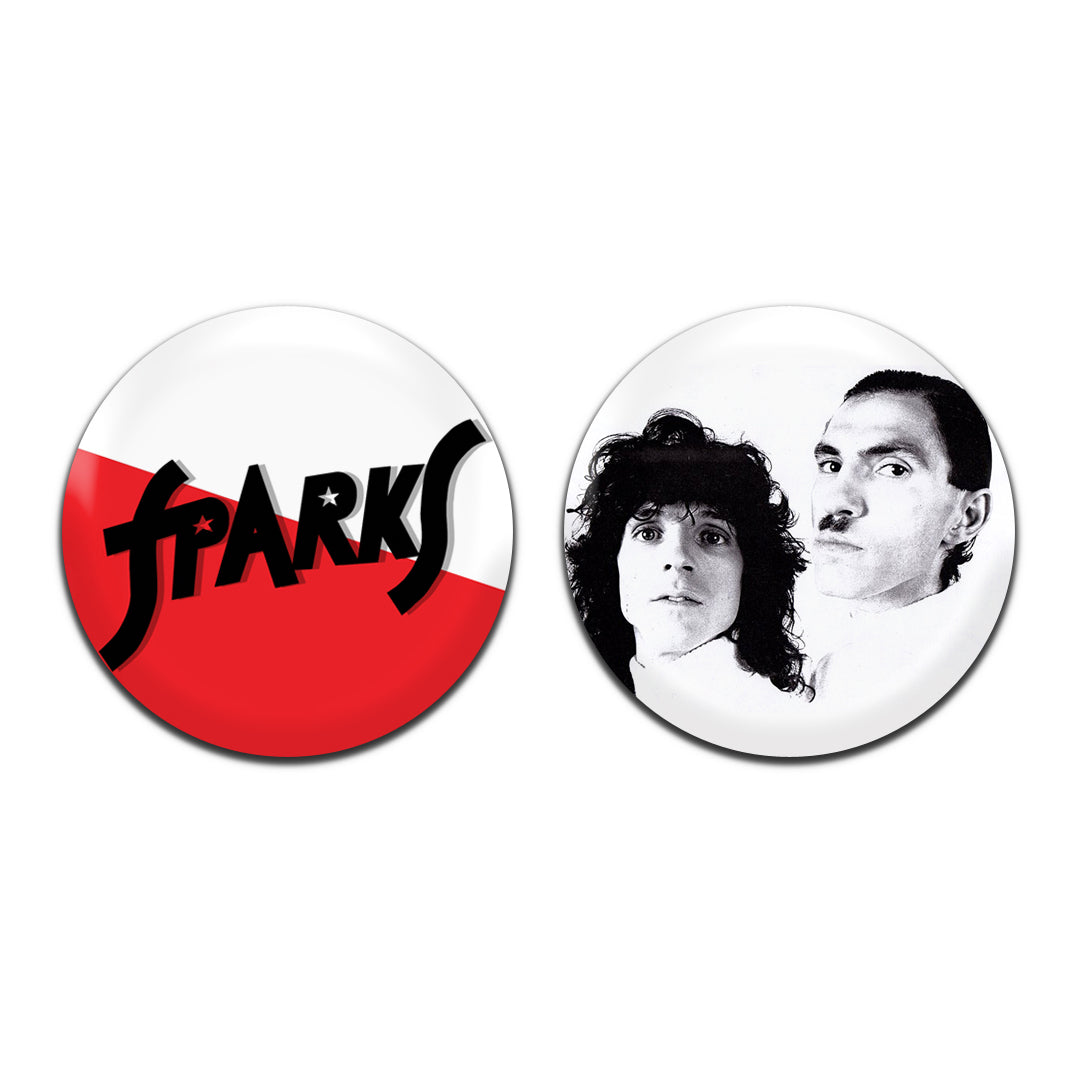 Sparks Glam Rock New Wave Pop 70's 80's 25mm / 1 Inch D-Pin Button Badges (2x Set)