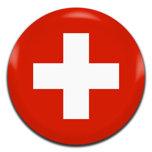 Switzerland Flag 25mm / 1 Inch D-pin Button Badge