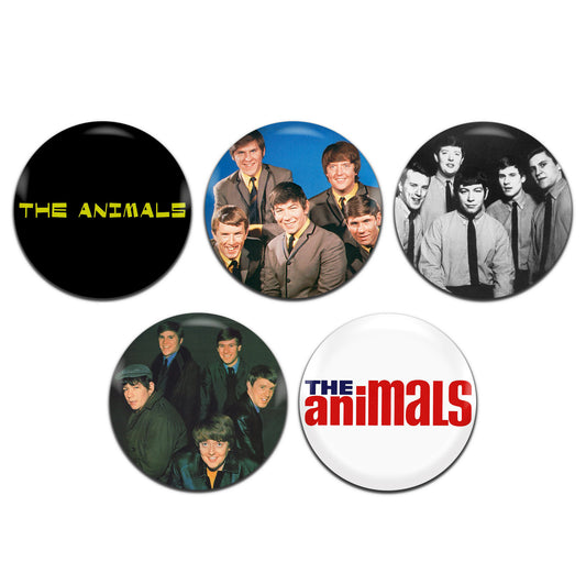 The Animals Rock Blues 60's 25mm / 1 Inch D-Pin Button Badges (5x Set)