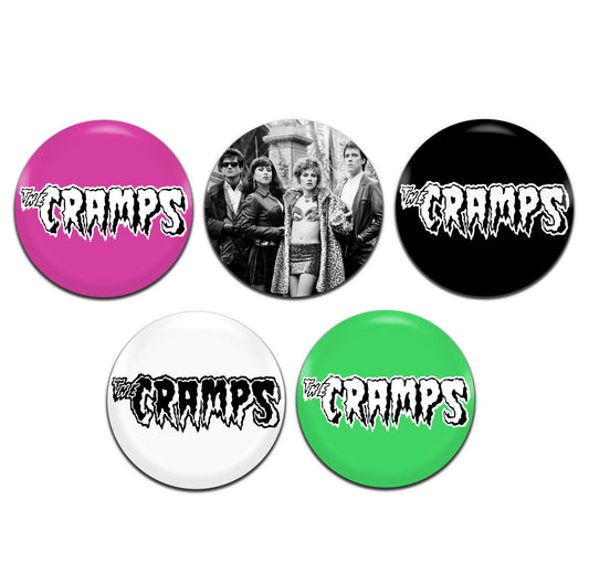 The Cramps Punk Rock Goth 70's 80's 25mm / 1 Inch D-Pin Button Badges (5x Set)