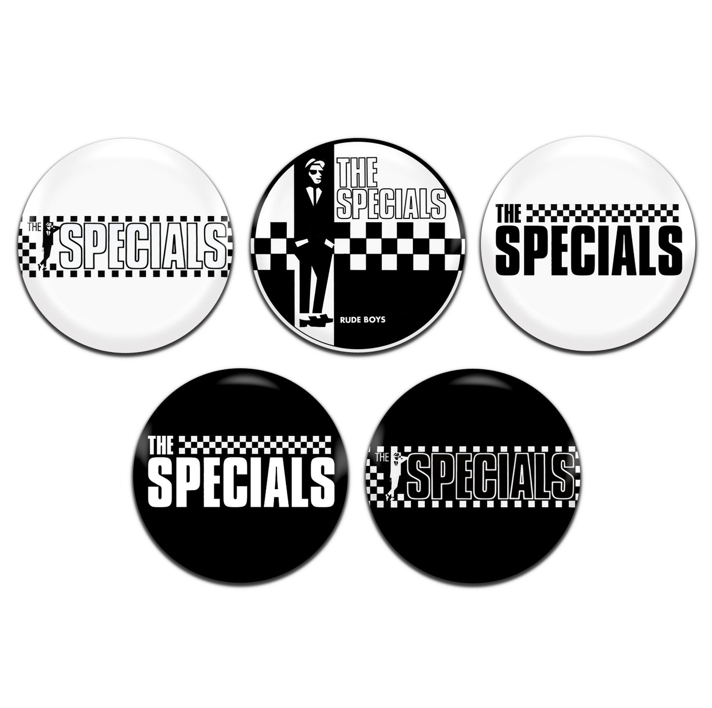 The Specials Ska New Wave Band 70's 80's 25mm / 1 Inch D-pin Button Badges (5x Set)