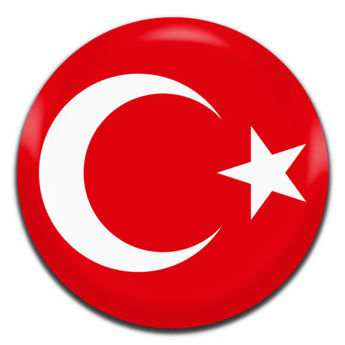 Turkey Flag 25mm / 1 Inch D-pin Button Badge