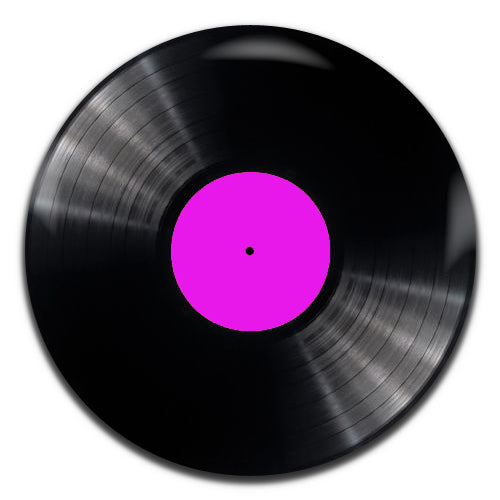 Vinyl Record  Pink Retro 25mm / 1 Inch D-pin Button Badge