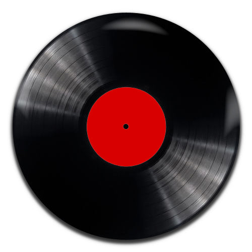 Vinyl Record Red Retro 25mm / 1 Inch D-pin Button Badge
