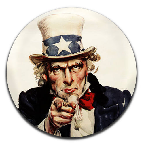 Your Army Needs You Uncle Sam Army War Propaganda 25mm / 1 Inch D-pin Button Badge