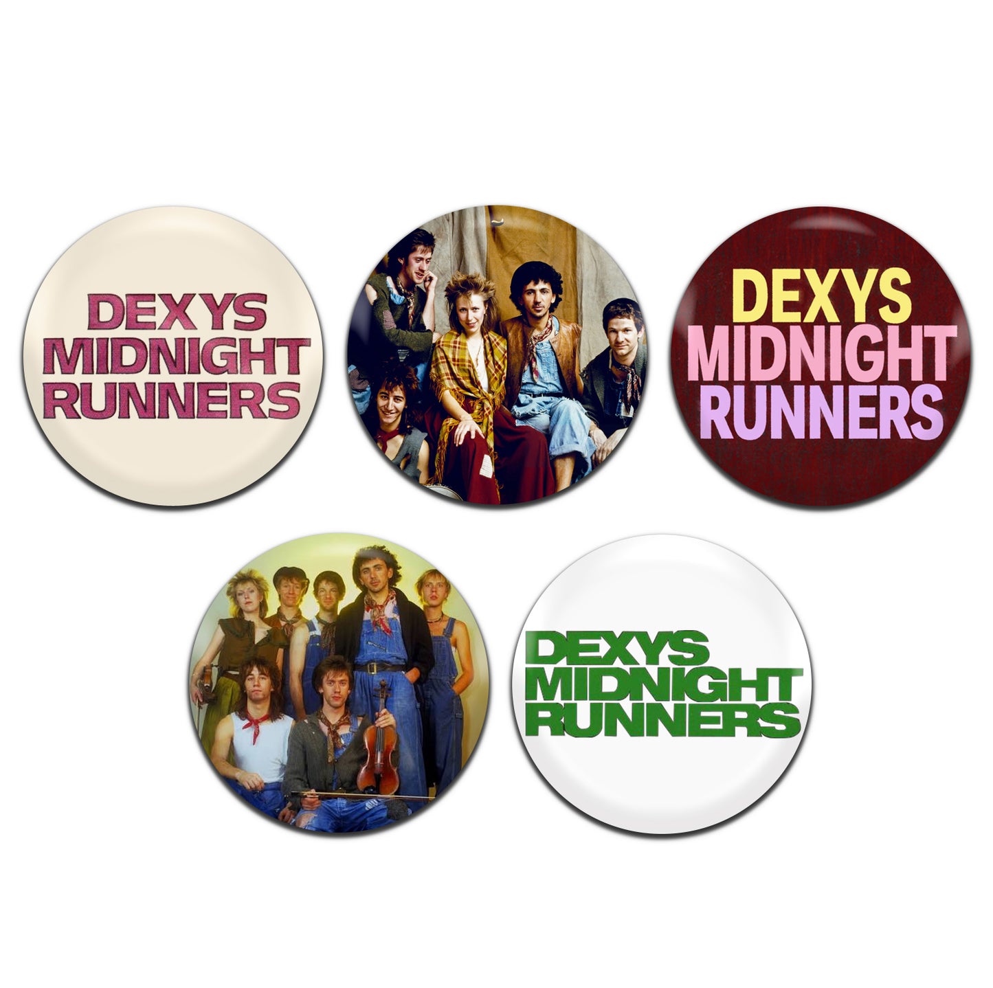 Dexys Midnight Runners New Wave Rock Pop 80's 90's 25mm / 1 Inch D-pin Button Badges (5x Set)