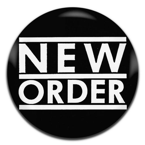 New Order Indie Rock Pop Band 80's Black 25mm / 1 Inch D-pin Button Badge