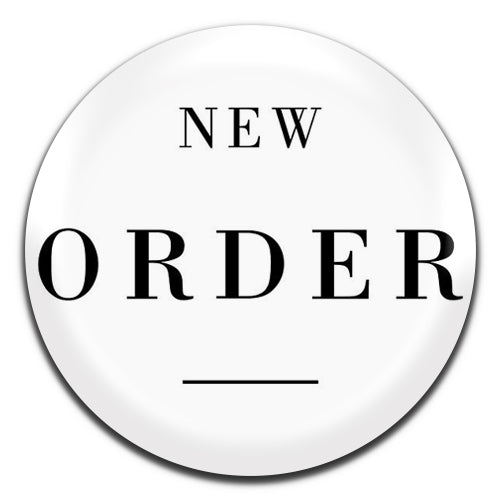 New Order Indie Rock Pop Band 80's White 25mm / 1 Inch D-pin Button Badge