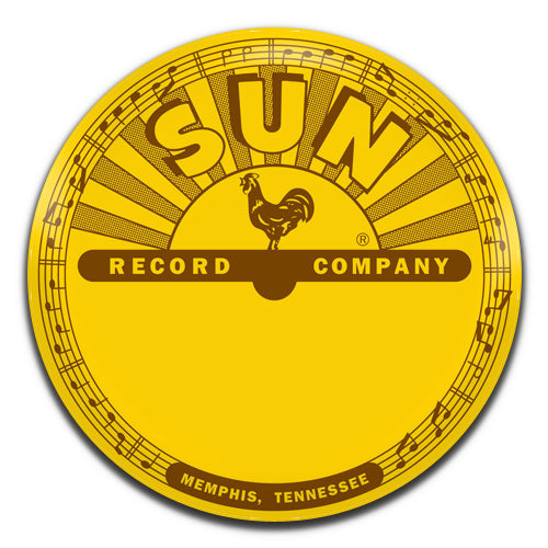 Sun Records Country Rock & Roll Label 50's Yellow 25mm / 1 Inch D-pin Button Badge