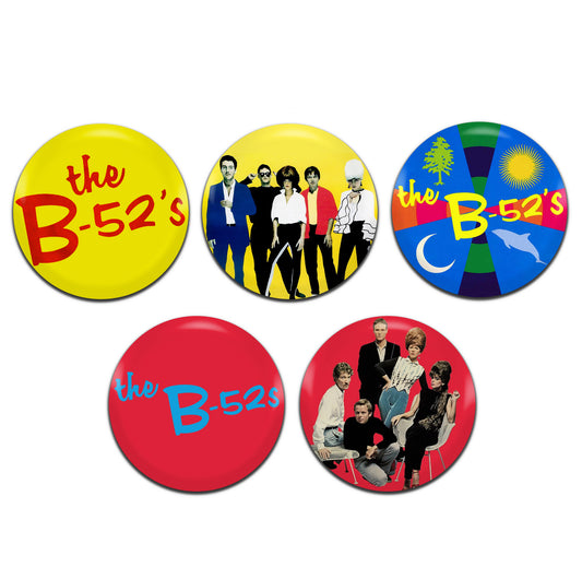 The B-52's New Wave Pop Band 70's 80's Pop 25mm / 1 Inch D-pin Button Badges (5x Set)