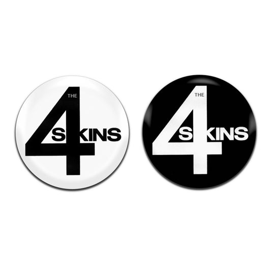 4 Skins Punk Rock Band 80's 25mm / 1 Inch D-Pin Button Badges (2x Set)