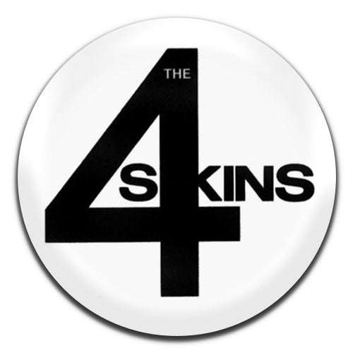 4 Skins Punk Rock Band 80'sWhite 25mm / 1 Inch D-pin Button Badge