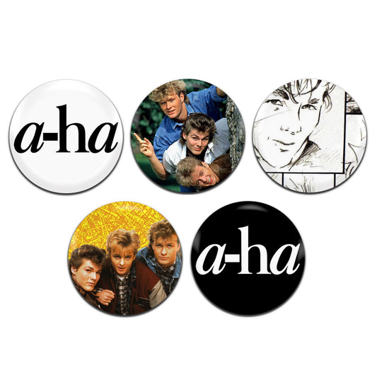 A-Ha Pop Band New Wave Synth 80's 8025mm / 1 Inch D-Pin Button Badges (5x Set)