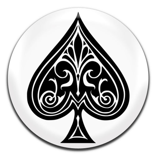 Ace Of Spades Playing Card Poker Blackjack Bridge Solitare 25mm / 1 Inch D-pin Button Badge