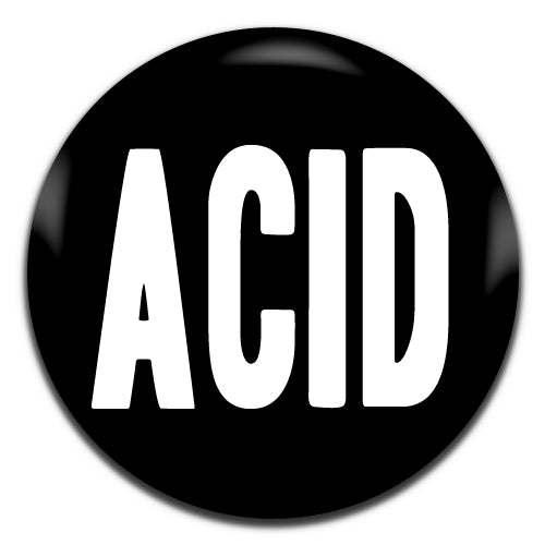 Acid Black 25mm / 1 Inch D-pin Button Badge