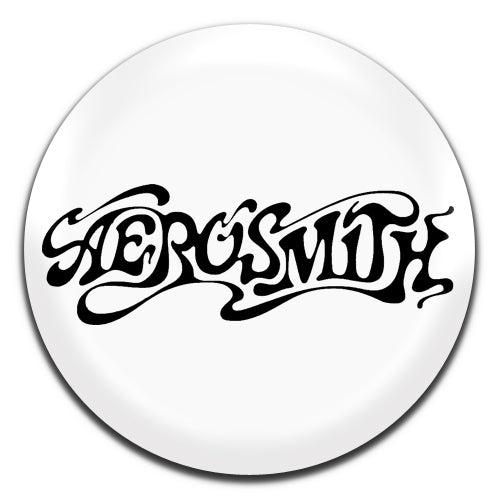 Aerosmith Heavy Rock Band 80's  White 25mm / 1 Inch D-pin Button Badge