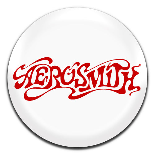 Aerosmith Heavy Rock Band 80's White Red 25mm / 1 Inch D-pin Button Badge