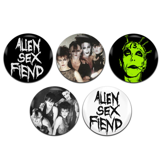 Alien Sex Fiend Gothic Rock Band Goth Punk 80's 25mm / 1 Inch D-Pin Button Badges (5x Set)