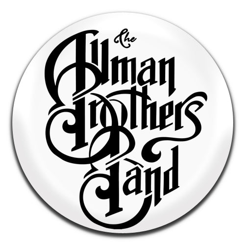Allman Brothers Blues Country Southern Rock Band 70's White 25mm / 1 Inch D-pin Button Badge