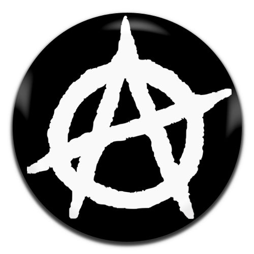 Anarchy Punk Symbol Black White 25mm / 1 Inch D-pin Button Badge