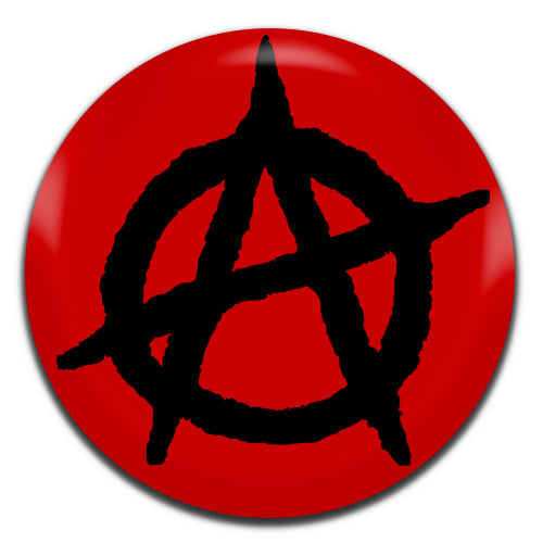 Anarchy Punk Symbol Red Black 25mm / 1 Inch D-pin Button Badge