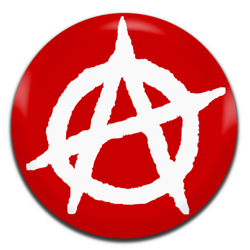 Anarchy Punk Symbol Red White Red 25mm / 1 Inch D-pin Button Badge