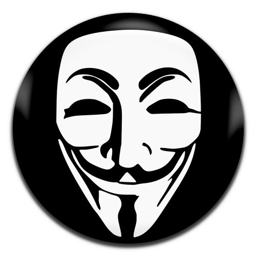 Anonymous Mask Anonymous Hackers Conspiracy Counter-Culture 25mm / 1 Inch D-pin Button Badge