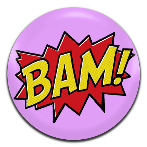 Bam! Comic Pink 25mm / 1 Inch D-pin Button Badge