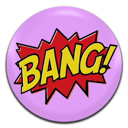 Bang! Comic Pink 25mm / 1 Inch D-pin Button Badge