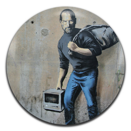 Banksy Steve Jobs Art 00's 25mm / 1 Inch D-pin Button Badge